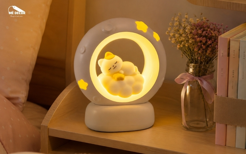 Đèn mèo con dễ thương cho góc decor phòng trọ