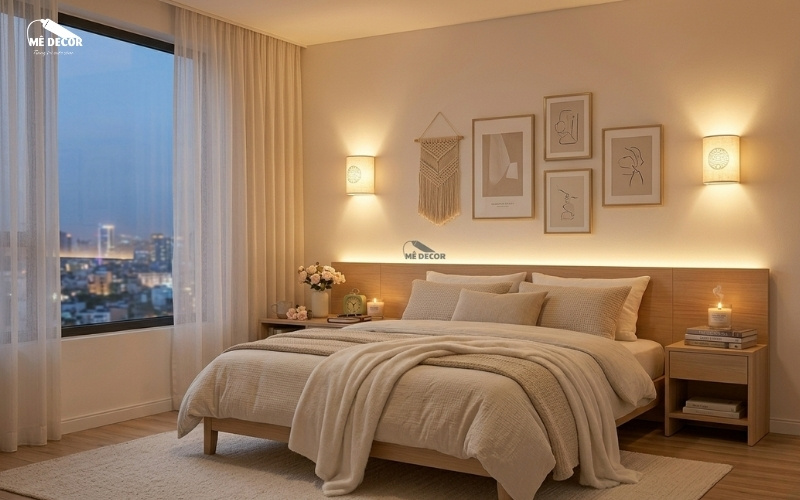 Đèn ngủ treo tường đơn giản đẹp