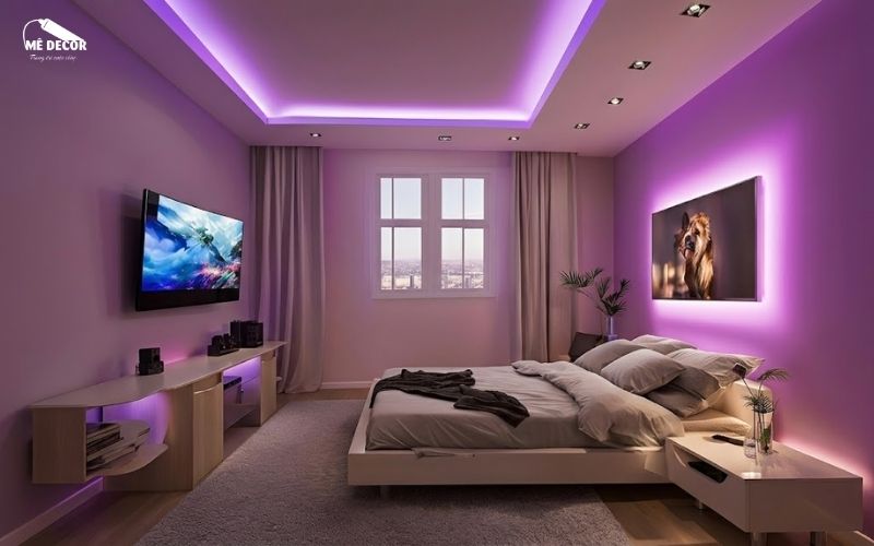 Đèn Led dây trang trí phòng khách và phòng ngủ