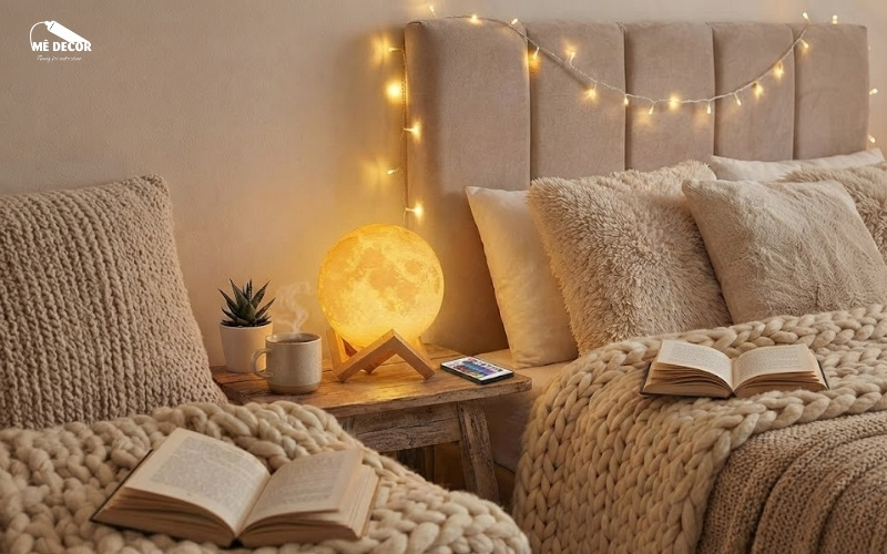 Đèn ngủ mặt trăng kết hợp đèn led