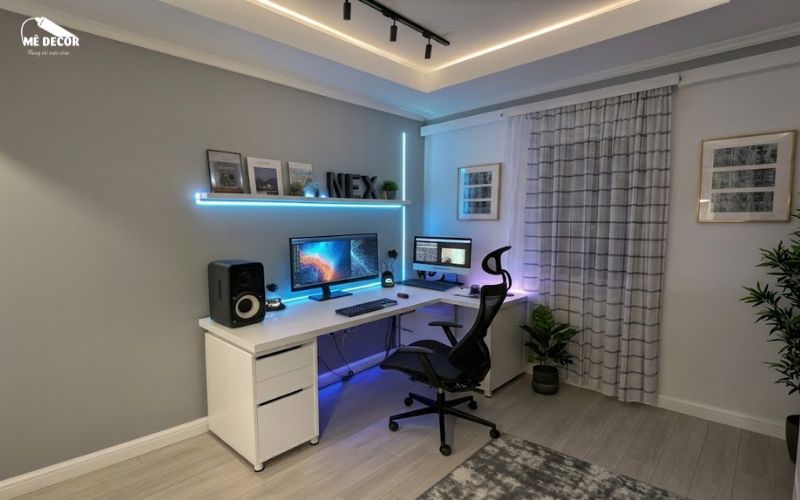 Góc làm việc dùng đèn Led dây RGB