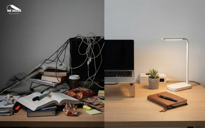 Sai lầm khi set up góc học tập
