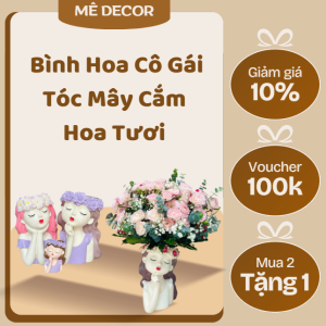Tượng Cô Gái Ôm Bình Hoa Trang Trí