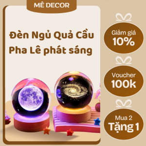 Đèn Ngủ Quả Cầu Pha Lê Phát Sáng