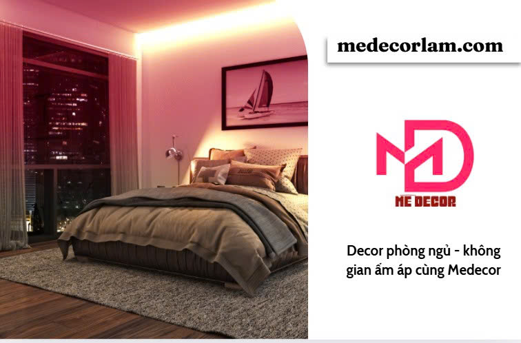 decor phòng ngủ với đèn
