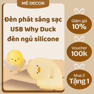 Đèn Phát Sáng Sạc USB Why Duck Đèn Ngủ Silicone