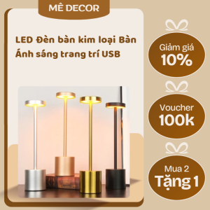 LED Đèn bàn kim loại Bàn  Ánh sáng trang trí USB ạc Kiểm soát cảm ứng Đèn ngủ