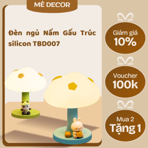 Đèn ngủ Nấm Gấu Trúc silicon TBD007