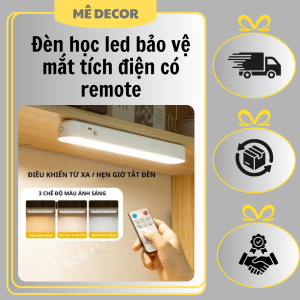 Đèn học led bảo vệ mắt tích điện có remote