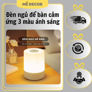 Đèn ngủ để bàn cảm ứng 3 màu ánh sáng